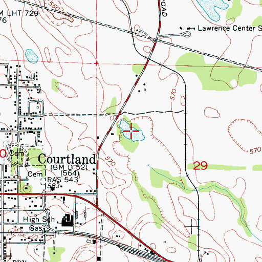 Topographic Map of Prairie Lake, AL