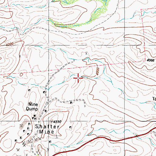 Topographic Map of Shafter Mine, TX