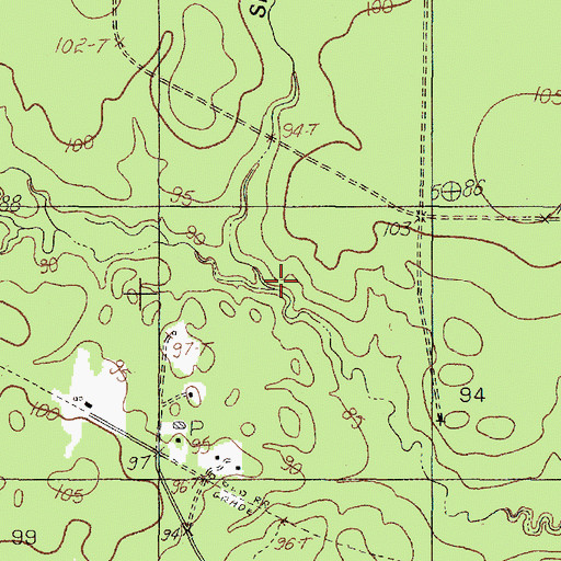 Topographic Map of Shaley Creek, TX