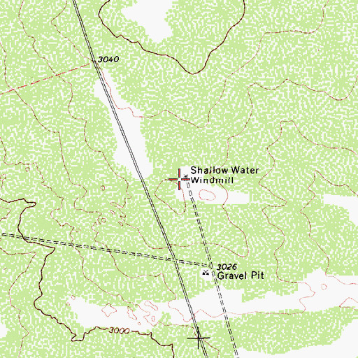 Topographic Map of Shallow Water Windmill, TX