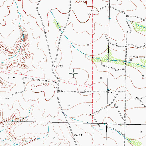Topographic Map of Shannon Oil Field, TX