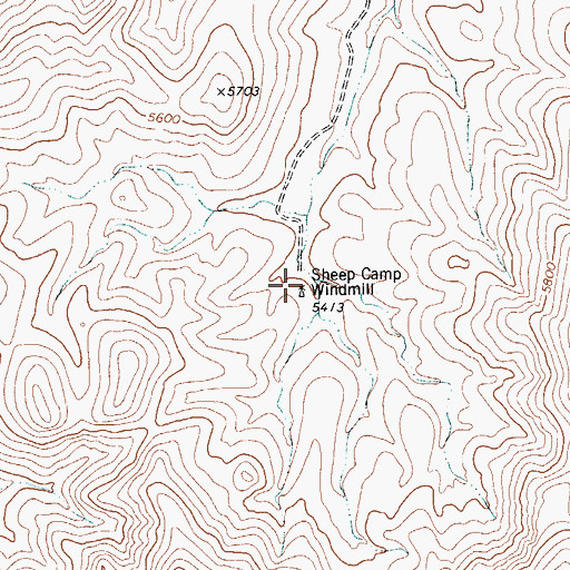Topographic Map of Sheep Camp Windmill, TX