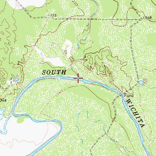 Topographic Map of Sheep Creek, TX