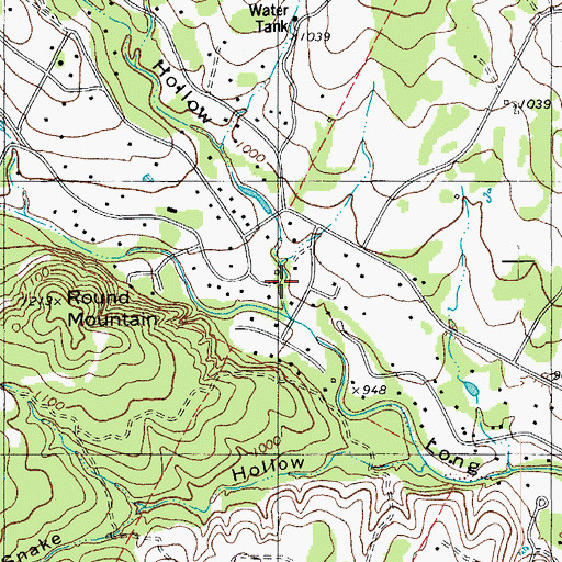 Topographic Map of Sheep Hollow, TX