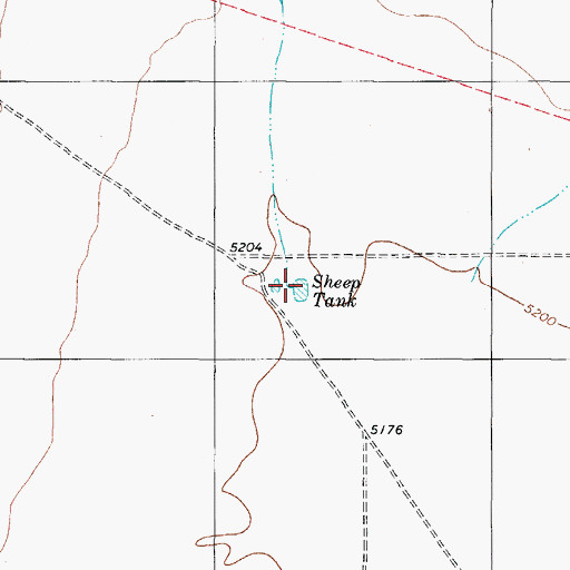 Topographic Map of Sheep Tank, TX