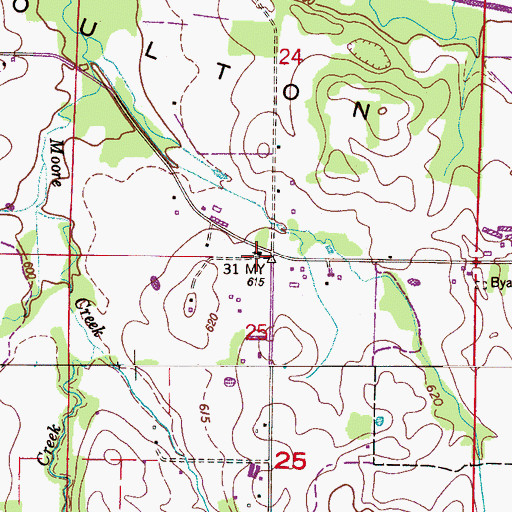 Topographic Map of Salem Church, AL