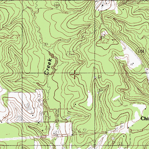 Topographic Map of Sheffield Cemetery, TX