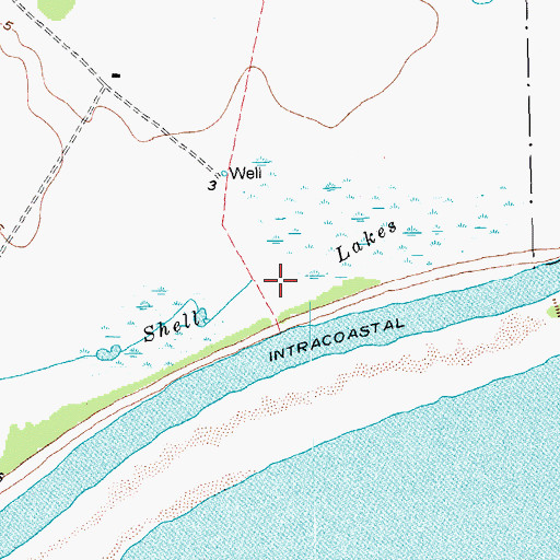 Topographic Map of Shell Lakes, TX