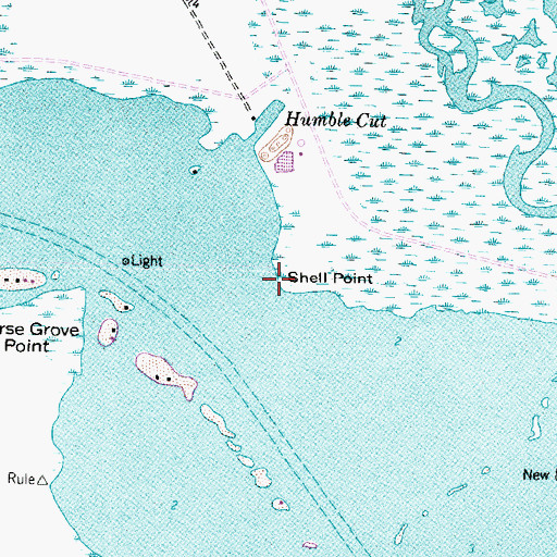 Topographic Map of Shell Point, TX