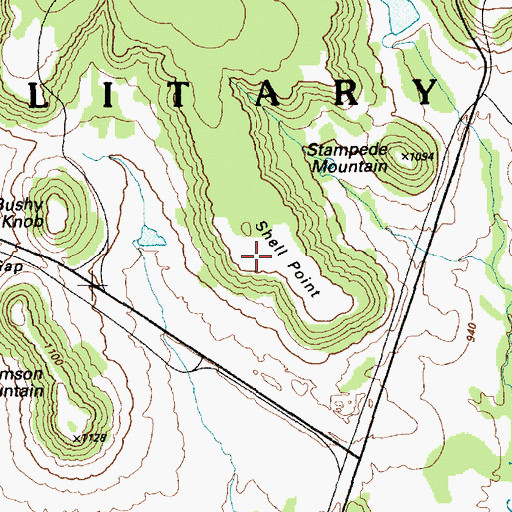 Topographic Map of Shell Point, TX