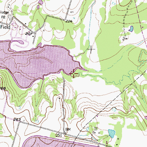 Topographic Map of Shepard Branch, TX