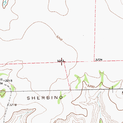 Topographic Map of Sherbino Mesa, TX