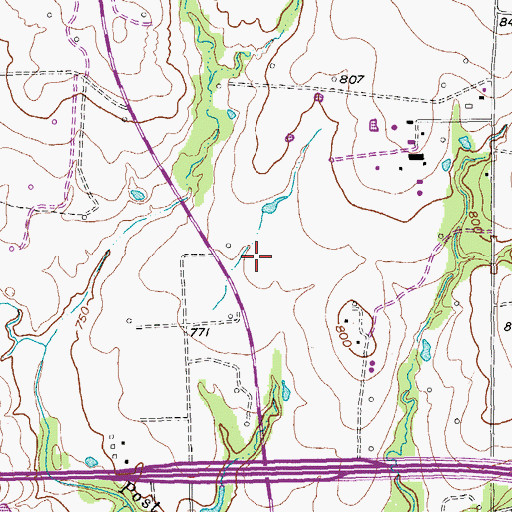 Topographic Map of Sherman Oil Field, TX