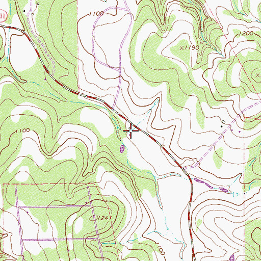 Topographic Map of Sherwood School, TX