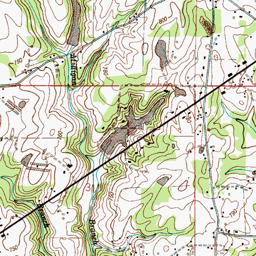 Topographic Map of Sims Lake, AL