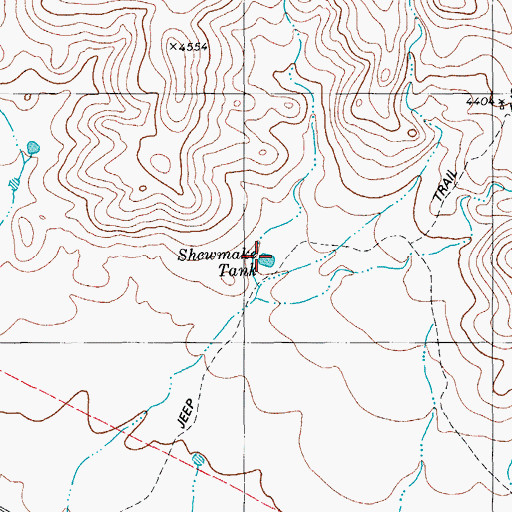 Topographic Map of Shewmake Tank, TX