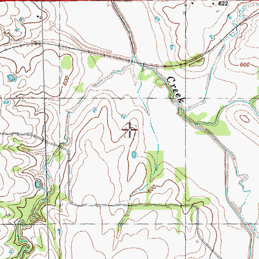 Topographic Map of Shilo Cemetery, TX