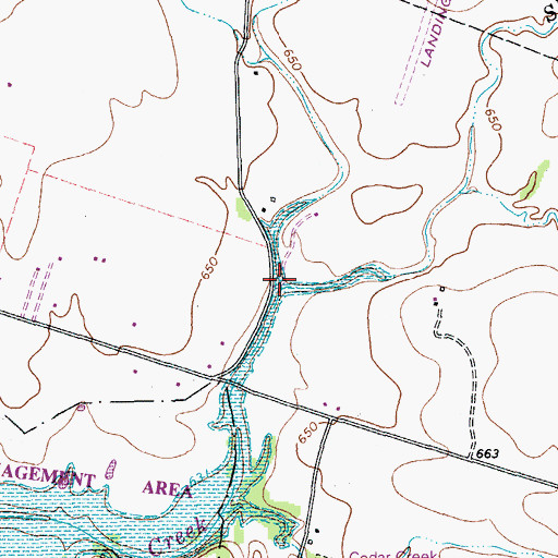 Topographic Map of Shine Branch, TX