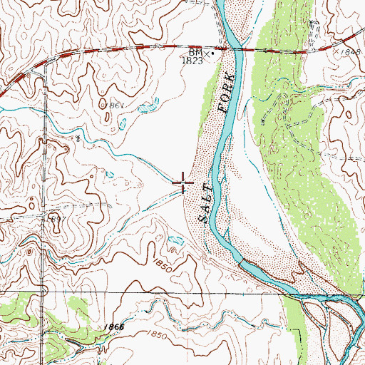 Topographic Map of Shinnery Creek, TX