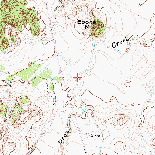 Topographic Map of Shinnery Draw, TX