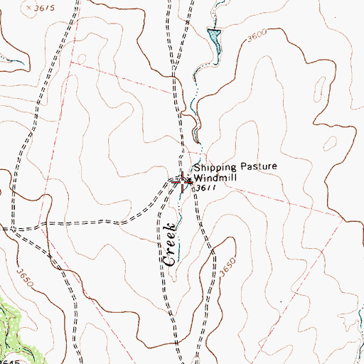 Topographic Map of Shipping Pasture Windmill, TX