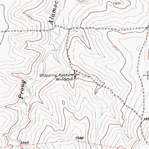 Topographic Map of Shipping Pasture Windmill, TX