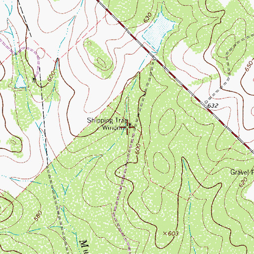 Topographic Map of Shipping Trap Windmill, TX