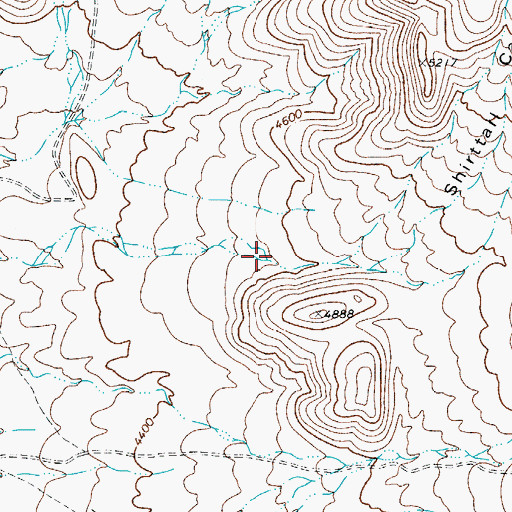 Topographic Map of Shirttail Canyon, TX