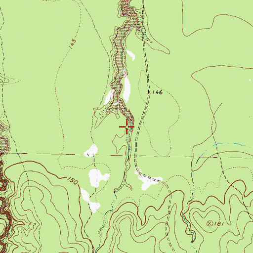 Topographic Map of Shoemake Creek, TX