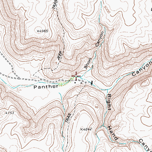 Topographic Map of Short Canyon, TX