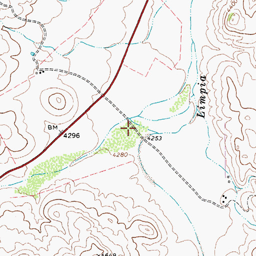 Topographic Map of Short Canyon, TX