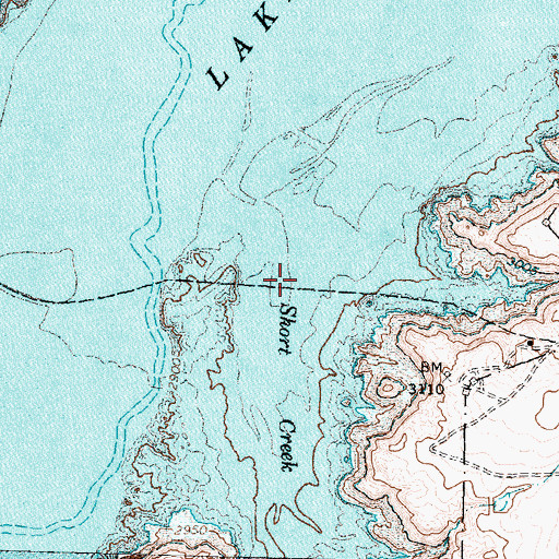 Topographic Map of Short Creek, TX