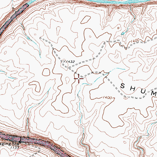 Topographic Map of Shumla Bend, TX