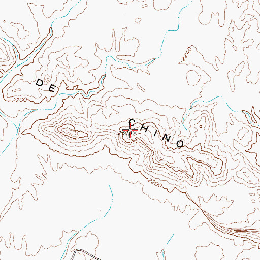 Topographic Map of Sierra de Chino, TX
