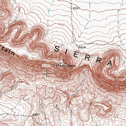 Topographic Map of Sierra Diablo, TX