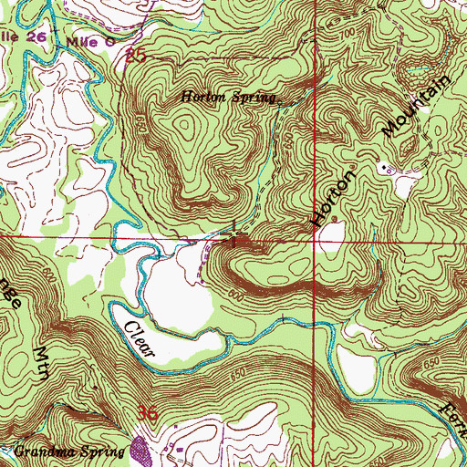 Topographic Map of Yarboro Mill (historical), AL