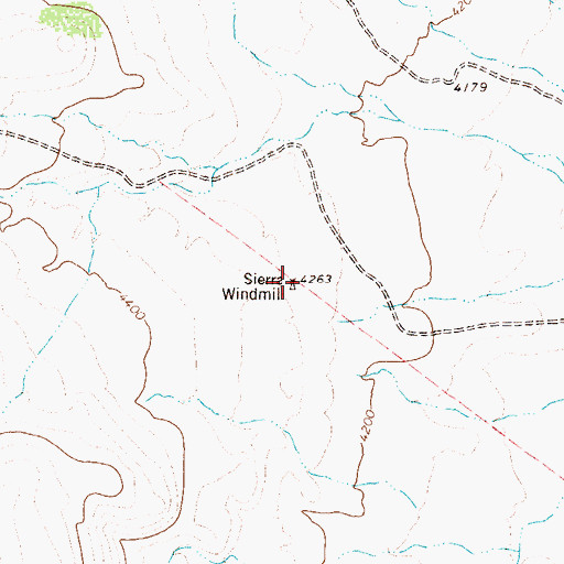Topographic Map of Sierra Windmill, TX