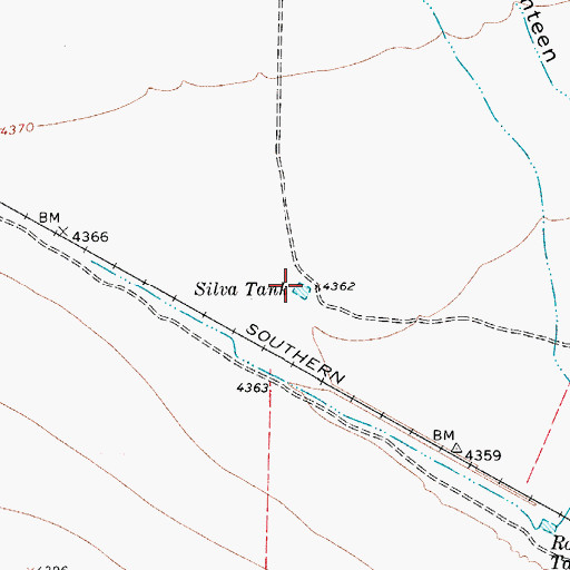 Topographic Map of Silva Tank, TX