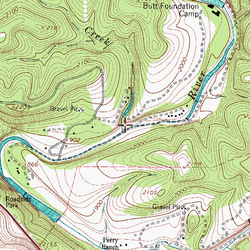 Topographic Map of Silver Creek, TX