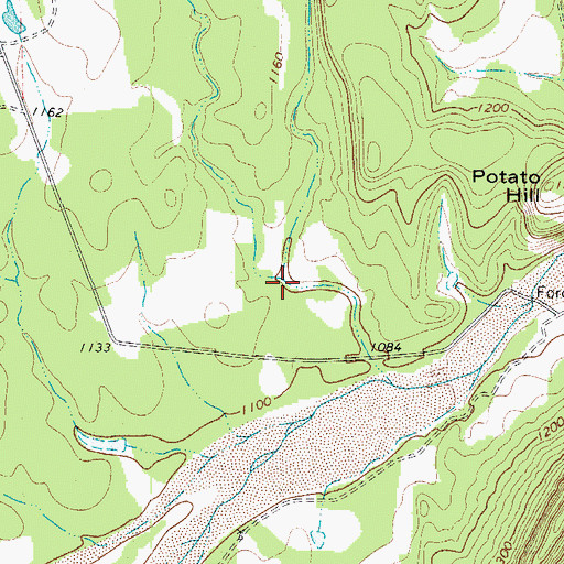 Topographic Map of Silver Creek, TX