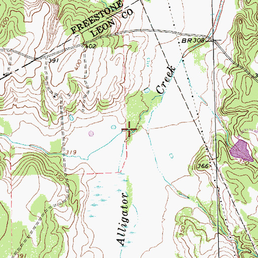 Topographic Map of Silver Creek, TX