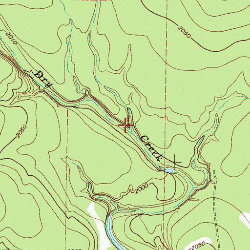Topographic Map of Silver Mine Creek, TX
