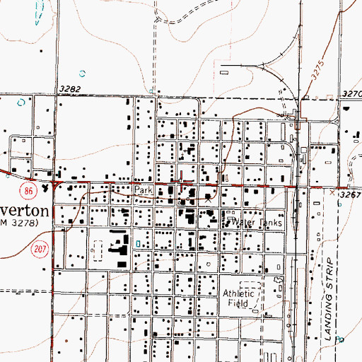 Topographic Map of Silverton, TX