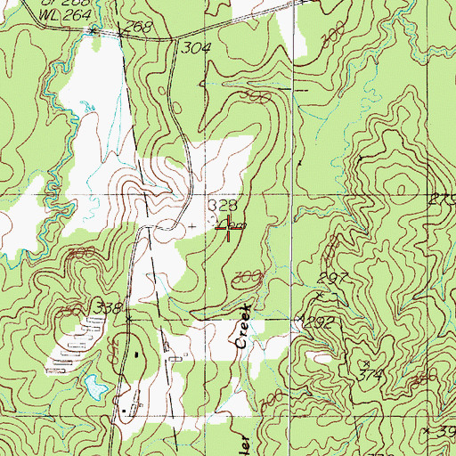 Topographic Map of Sinclair Cemetery, TX
