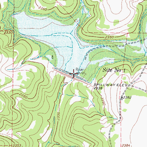 Topographic Map of Site Number One, TX