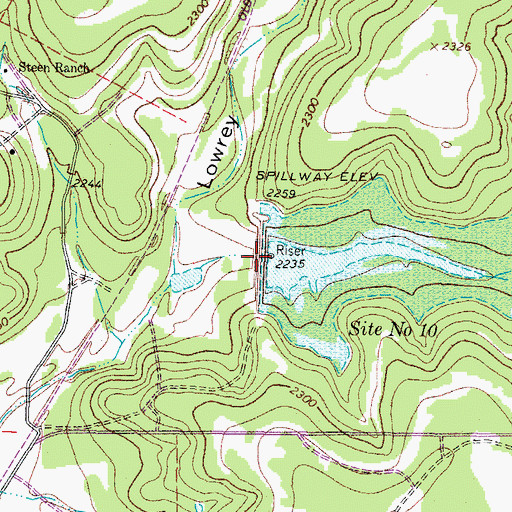 Topographic Map of Site Number Ten, TX