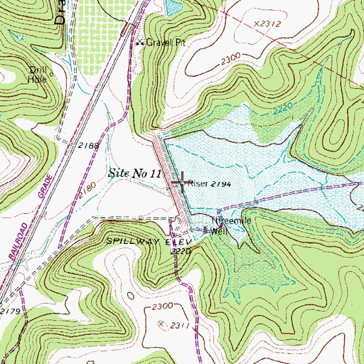 Topographic Map of Site Number Eleven, TX