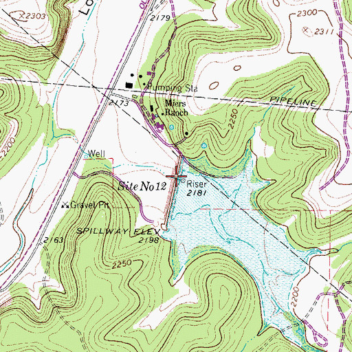 Topographic Map of Site Number Twelve, TX