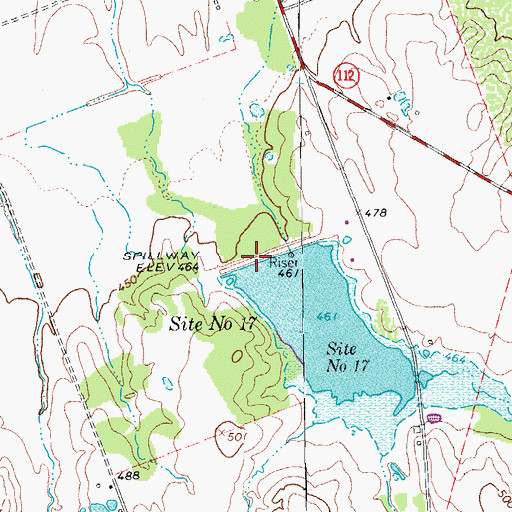 Topographic Map of Site Number Seventeen, TX