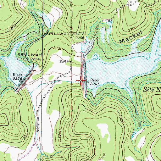 Topographic Map of Site Number Five, TX